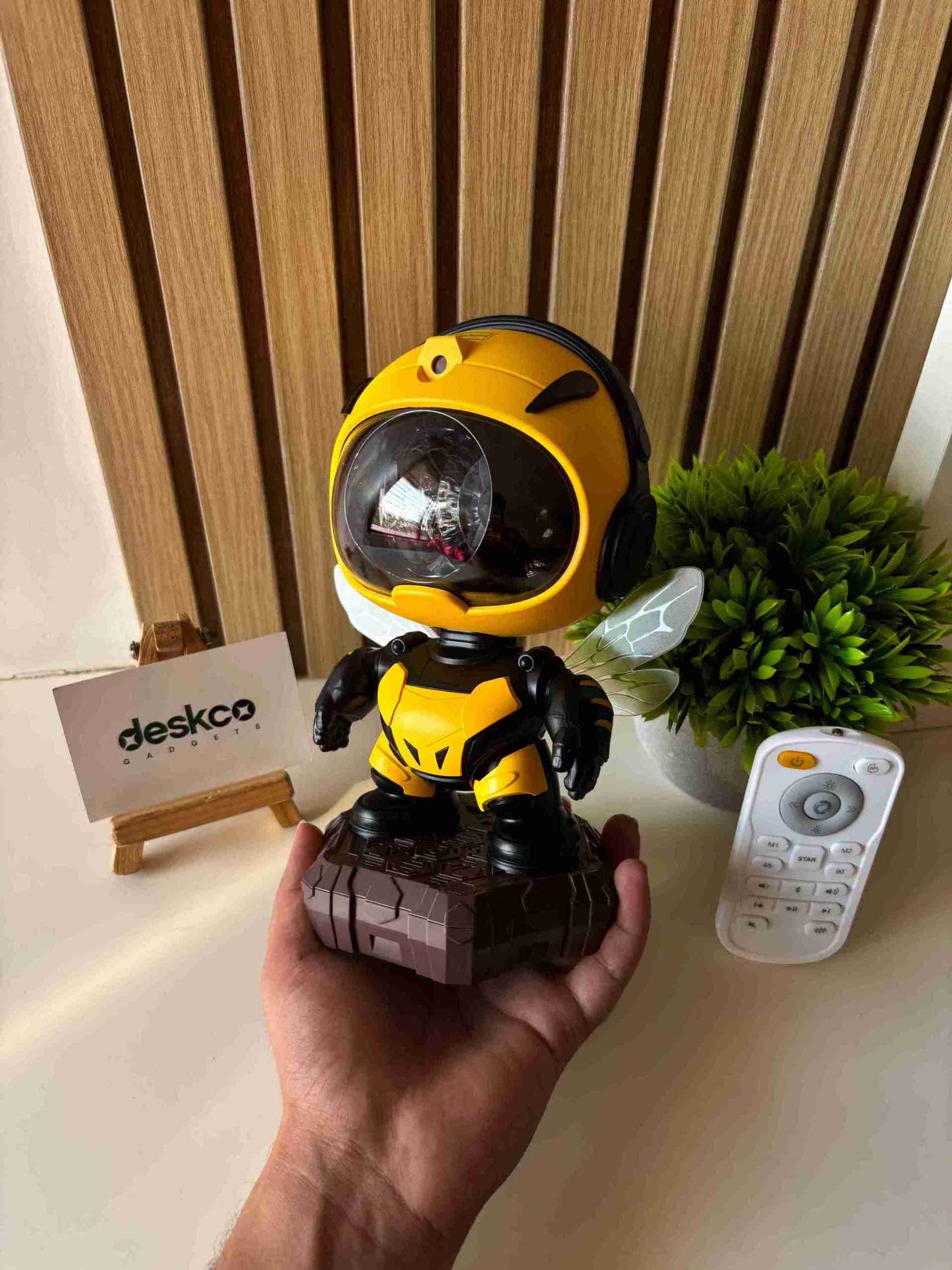 Deskco DreamBee Astronaut Star Projector and Speaker | Mecha Star Projector & Bluetooth Speaker