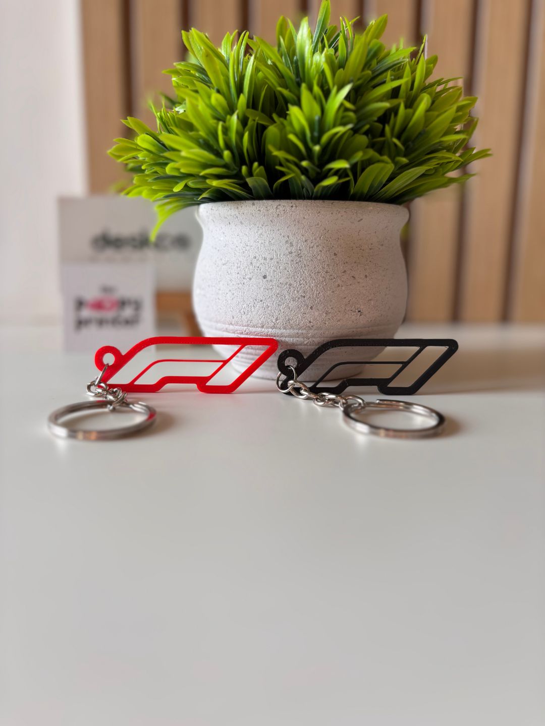 Premium Motorsport Racing Logo 3D Printed Keychain