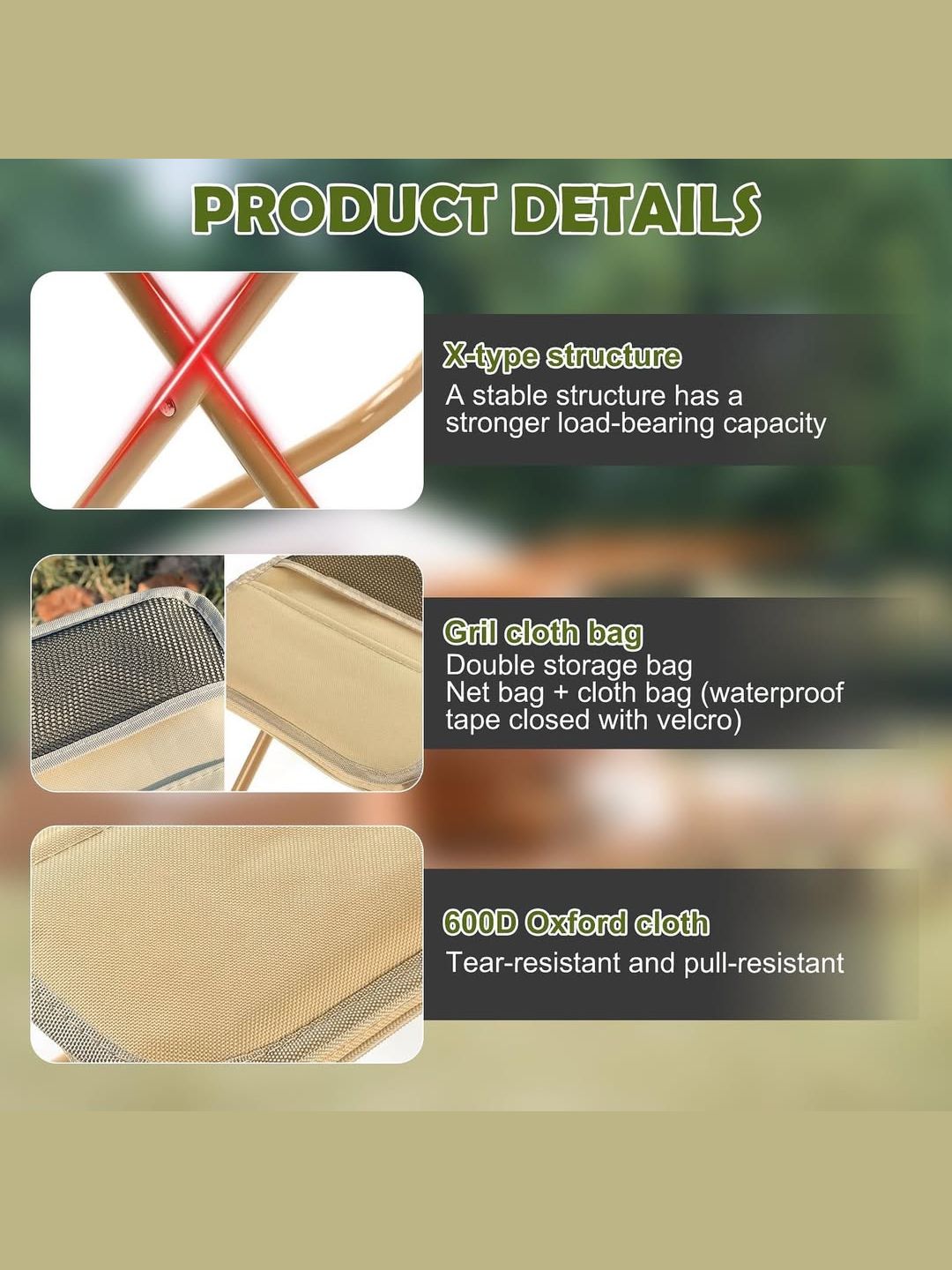 Foldable & Portable Backpack Stool