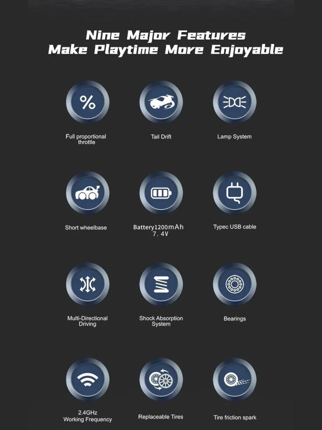Sparkstorm RC Drifting Car with Sparks by Deskco
