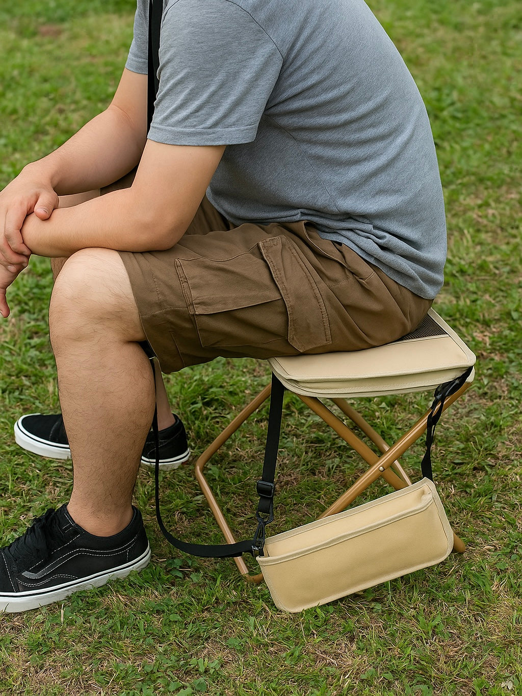 Foldable & Portable Backpack Stool