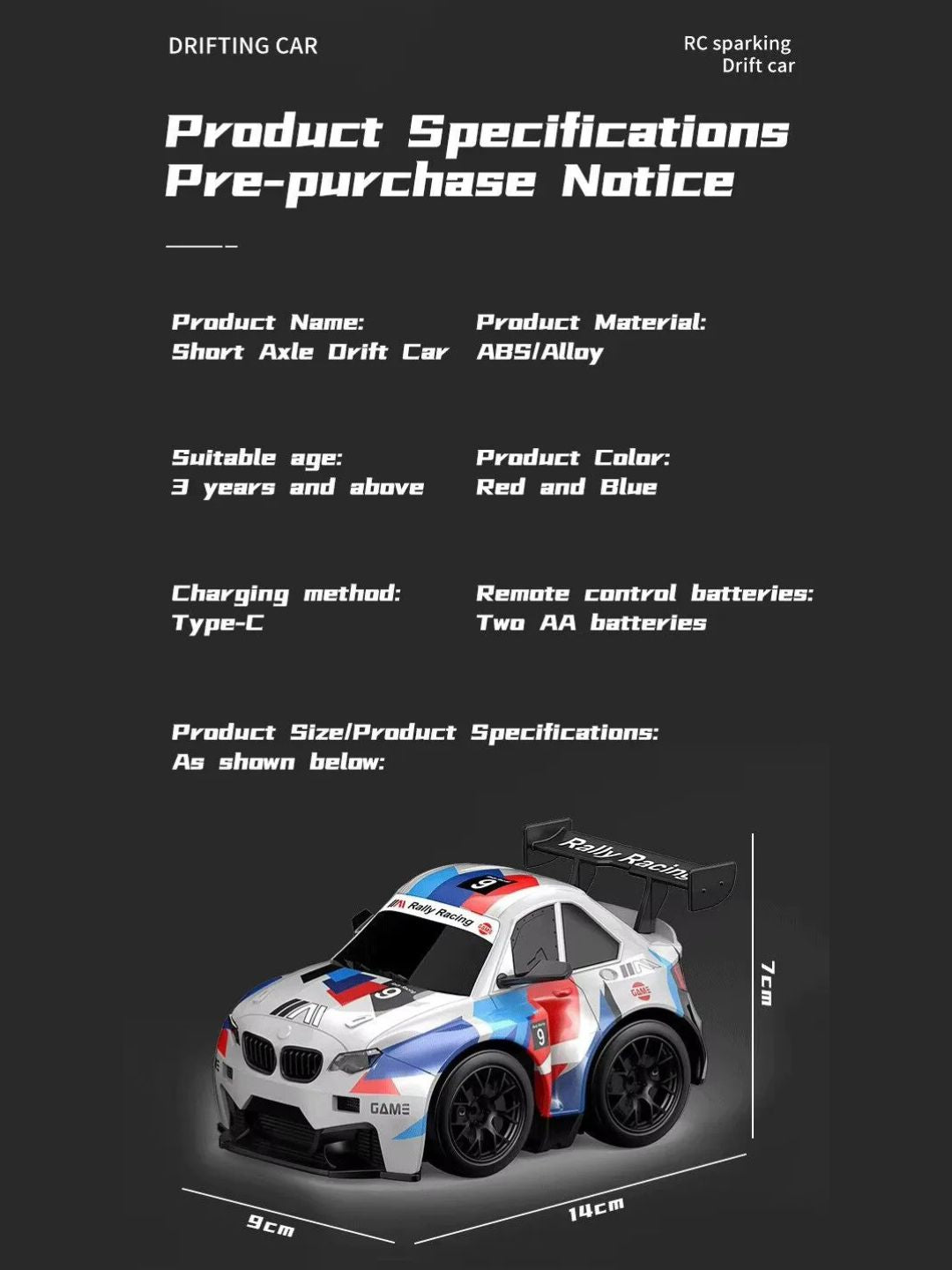 Sparkstorm RC Drifting Car with Sparks by Deskco