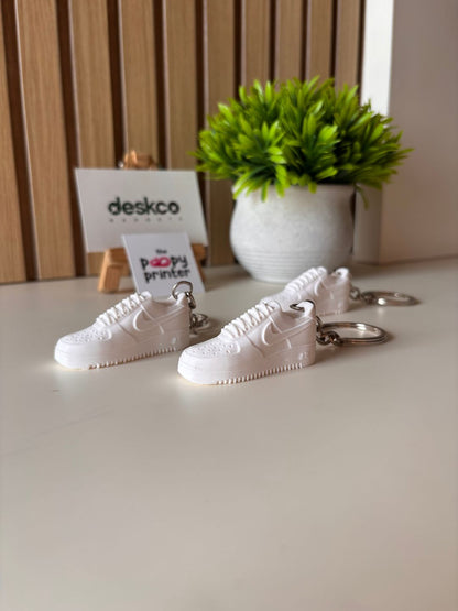 Classic White Streetwear Hypebeast Sneaker 3D Printed Keychain