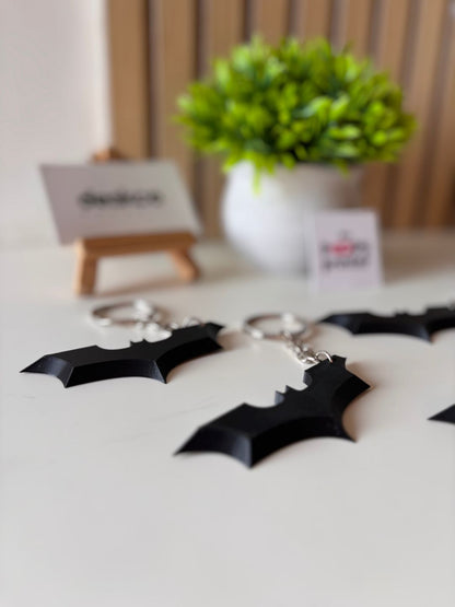 Iconic Bat Logo 3D Printed Keychain Fan Accessory