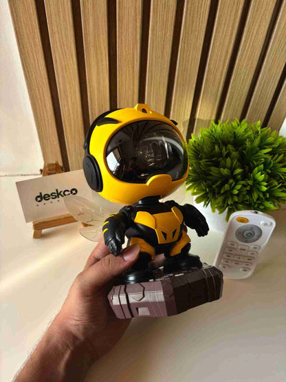 Deskco DreamBee Astronaut Star Projector and Speaker | Mecha Star Projector & Bluetooth Speaker