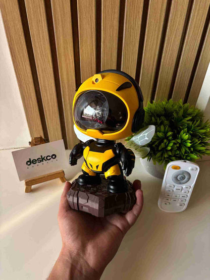 Deskco DreamBee Astronaut Star Projector and Speaker | Mecha Star Projector & Bluetooth Speaker