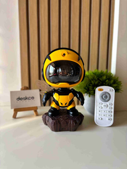 Deskco DreamBee Astronaut Star Projector and Speaker | Mecha Star Projector & Bluetooth Speaker