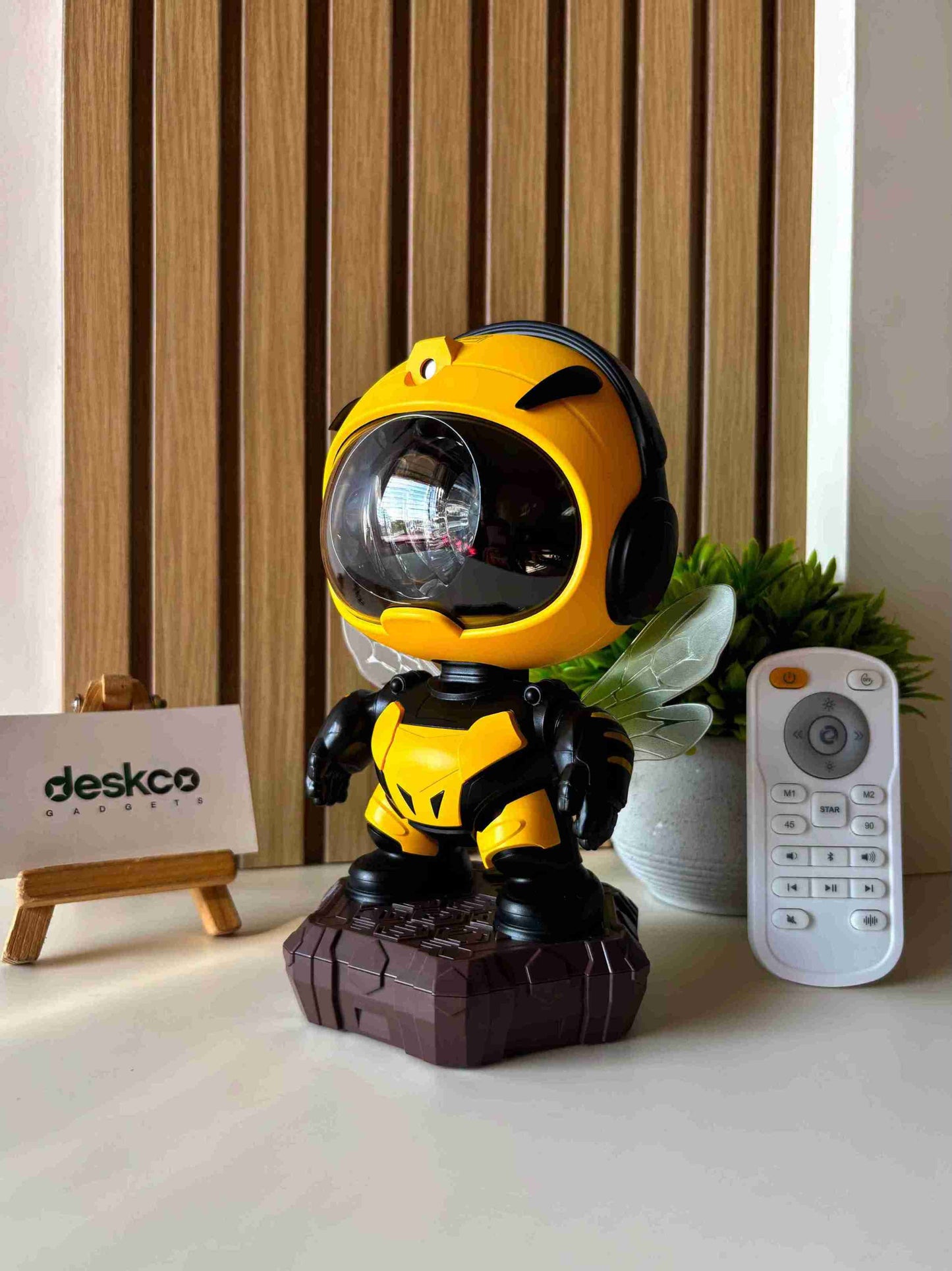 Deskco DreamBee Astronaut Star Projector and Speaker | Mecha Star Projector & Bluetooth Speaker