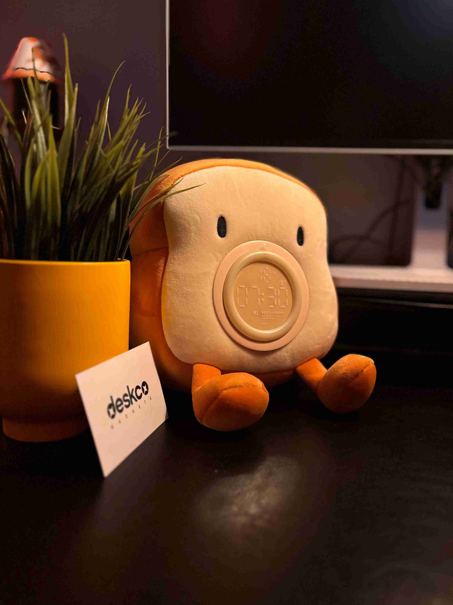 Bread Loaf Plushie Alarm Clock with Night Lamp