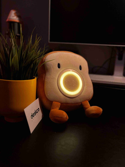 Bread Loaf Plushie Alarm Clock with Night Lamp