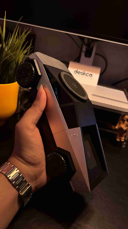 Cybertruck-Like 3-in-1 Wireless Charging Station, Desktop Decor