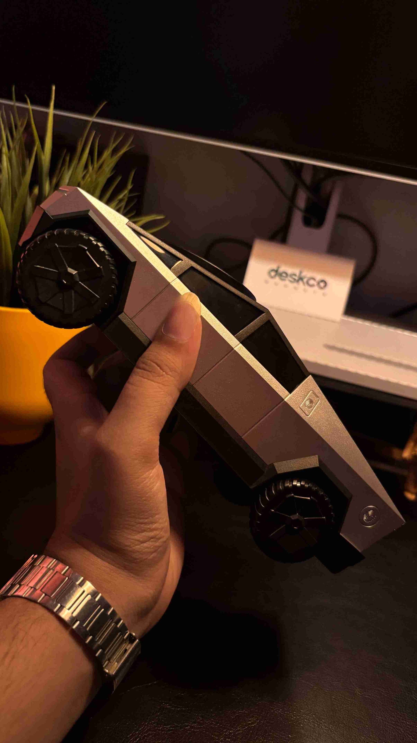 Cybertruck-Like 3-in-1 Wireless Charging Station, Desktop Decor