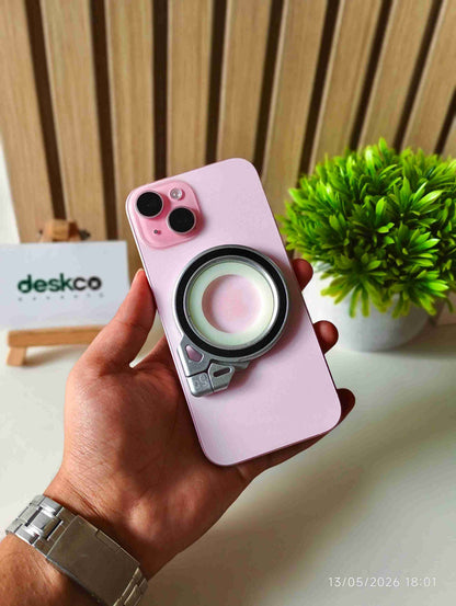 Deskco MagHover 360 | Premium Dual-Ring Magnetic Phone Stand & Grip | Comes with Magnetic Rings