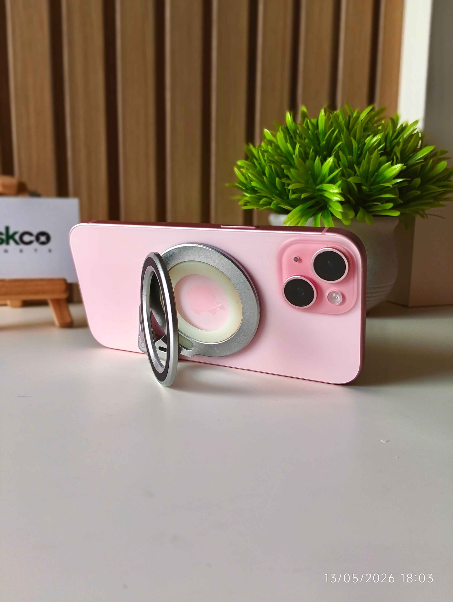 Deskco MagHover 360 | Premium Dual-Ring Magnetic Phone Stand & Grip | Comes with Magnetic Rings