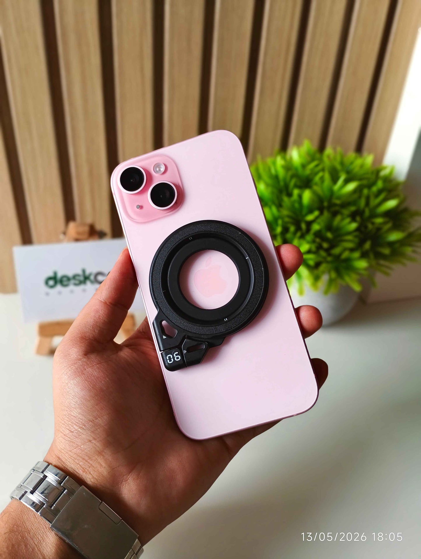 Deskco MagHover 360 | Premium Dual-Ring Magnetic Phone Stand & Grip | Comes with Magnetic Rings