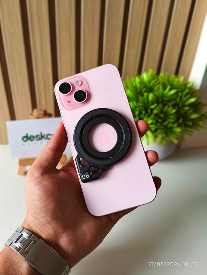 Deskco MagHover 360 | Premium Dual-Ring Magnetic Phone Stand & Grip | Comes with Magnetic Rings