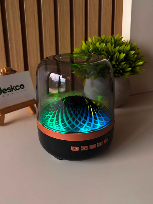 Big Diamond Smart LED Wireless Bluetooth Speaker with RGB Lamp, 360-Degree Surround Sound, USB Type-C Charging, Aesthetic Stereo Player