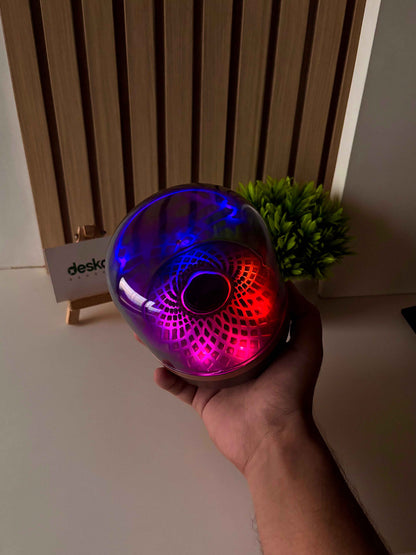 Big Diamond Smart LED Wireless Bluetooth Speaker with RGB Lamp, 360-Degree Surround Sound, USB Type-C Charging, Aesthetic Stereo Player