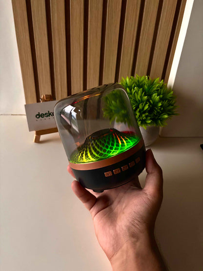 Big Diamond Smart LED Wireless Bluetooth Speaker with RGB Lamp, 360-Degree Surround Sound, USB Type-C Charging, Aesthetic Stereo Player