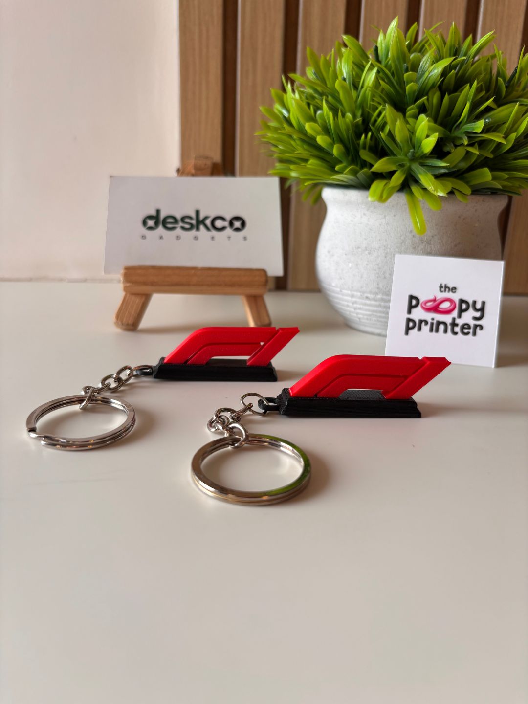 Premium Motorsport Racing Logo 3D Printed Keychain