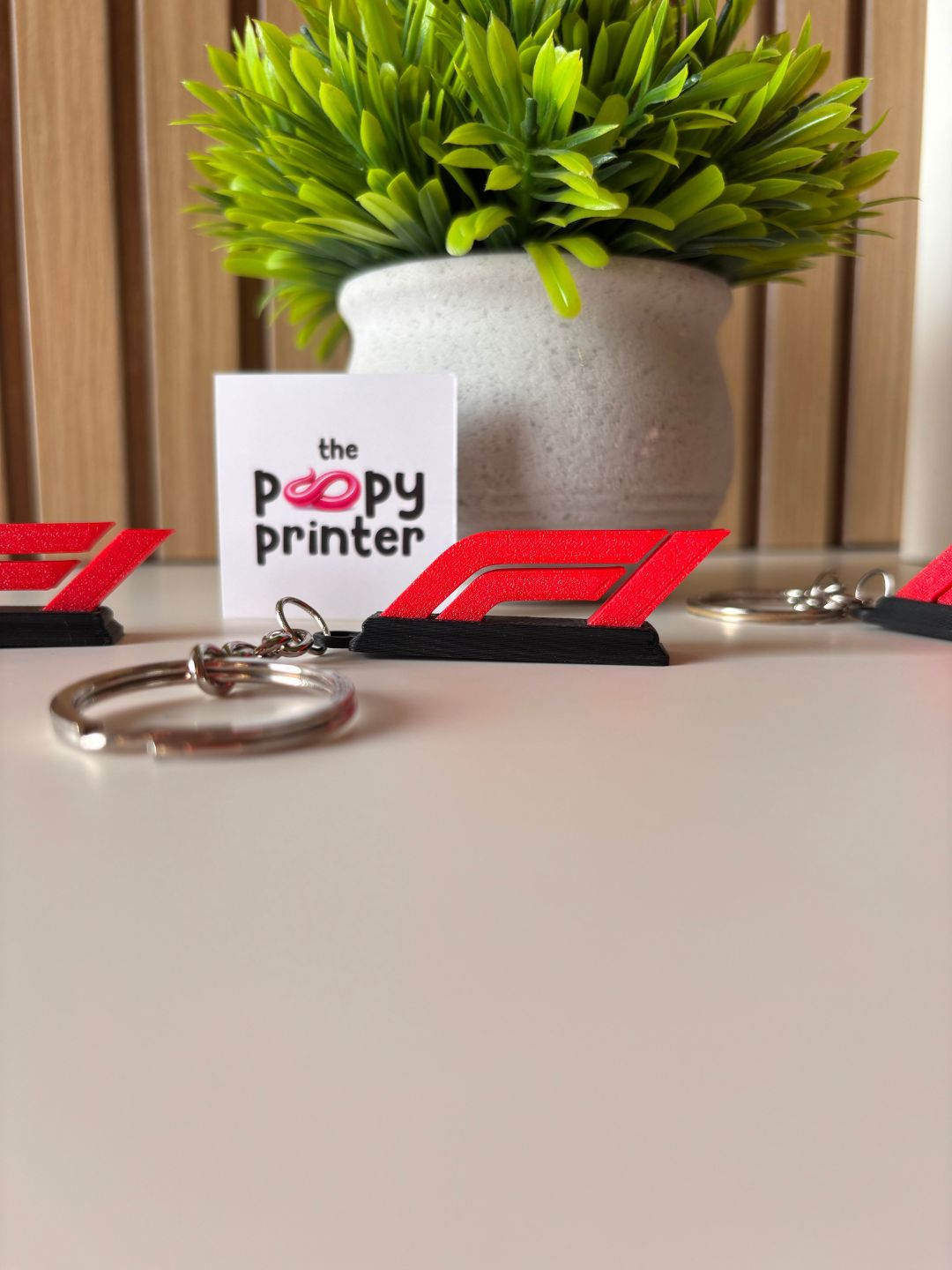 Premium Motorsport Racing Logo 3D Printed Keychain