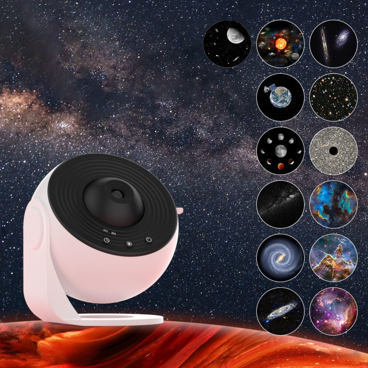 Deskco Planetarium 13-in-1 Galaxy Projector with Ultra HD 360° rotation