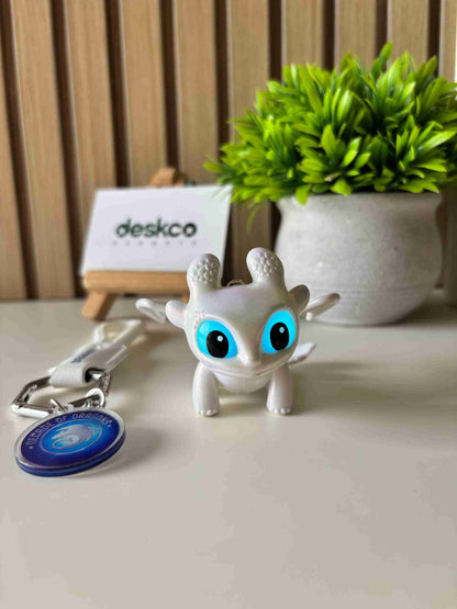 Cutest Dragon Keychain With Glowing Eyes And Touch Sensors