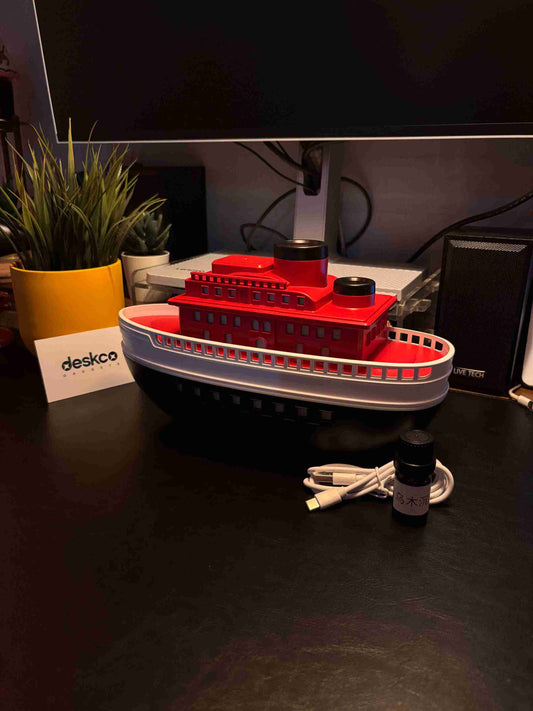 Ship Model Essential Oil Diffuser with Flame Effect