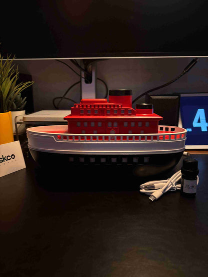 Ship Model Essential Oil Diffuser with Flame Effect