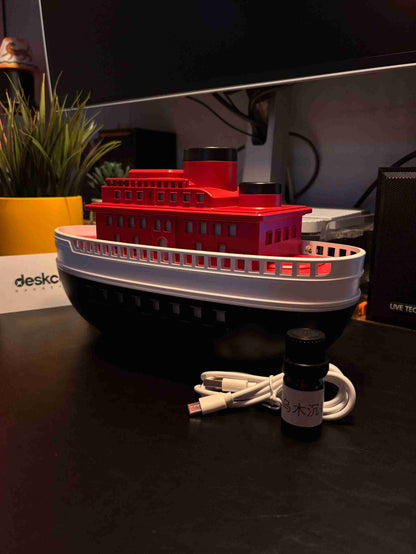 Ship Model Essential Oil Diffuser with Flame Effect