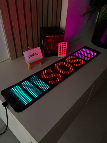Smart Flexible LED Matrix Panel for Cars, Shops, Parties & Bars(App Controlled)