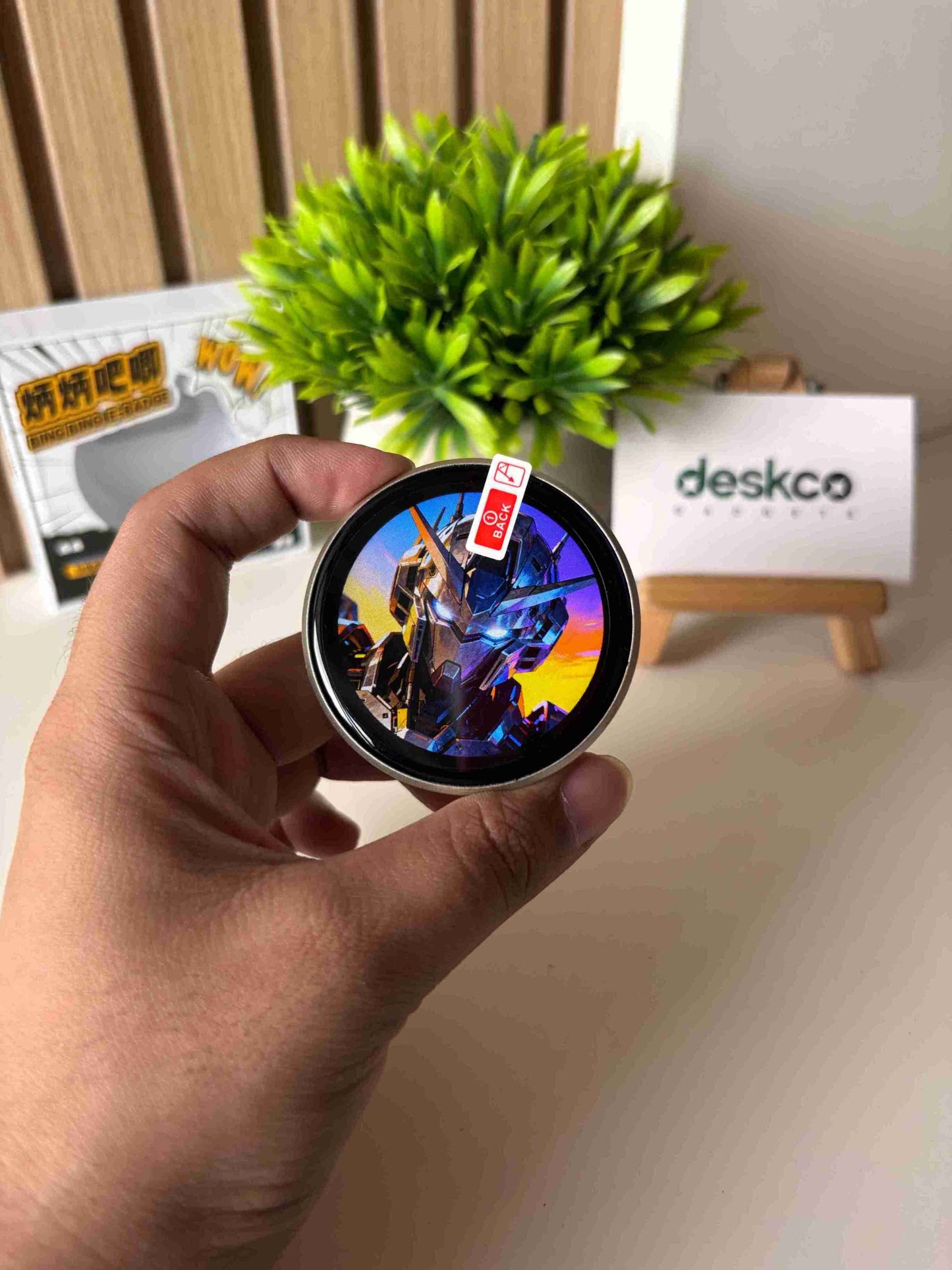 AuraTag Smart Digital Bing Bang e-Badge Customizable Display with Photo/GIF/Video