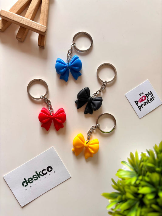 Cute Coquette Bow 3D Printed Keychain