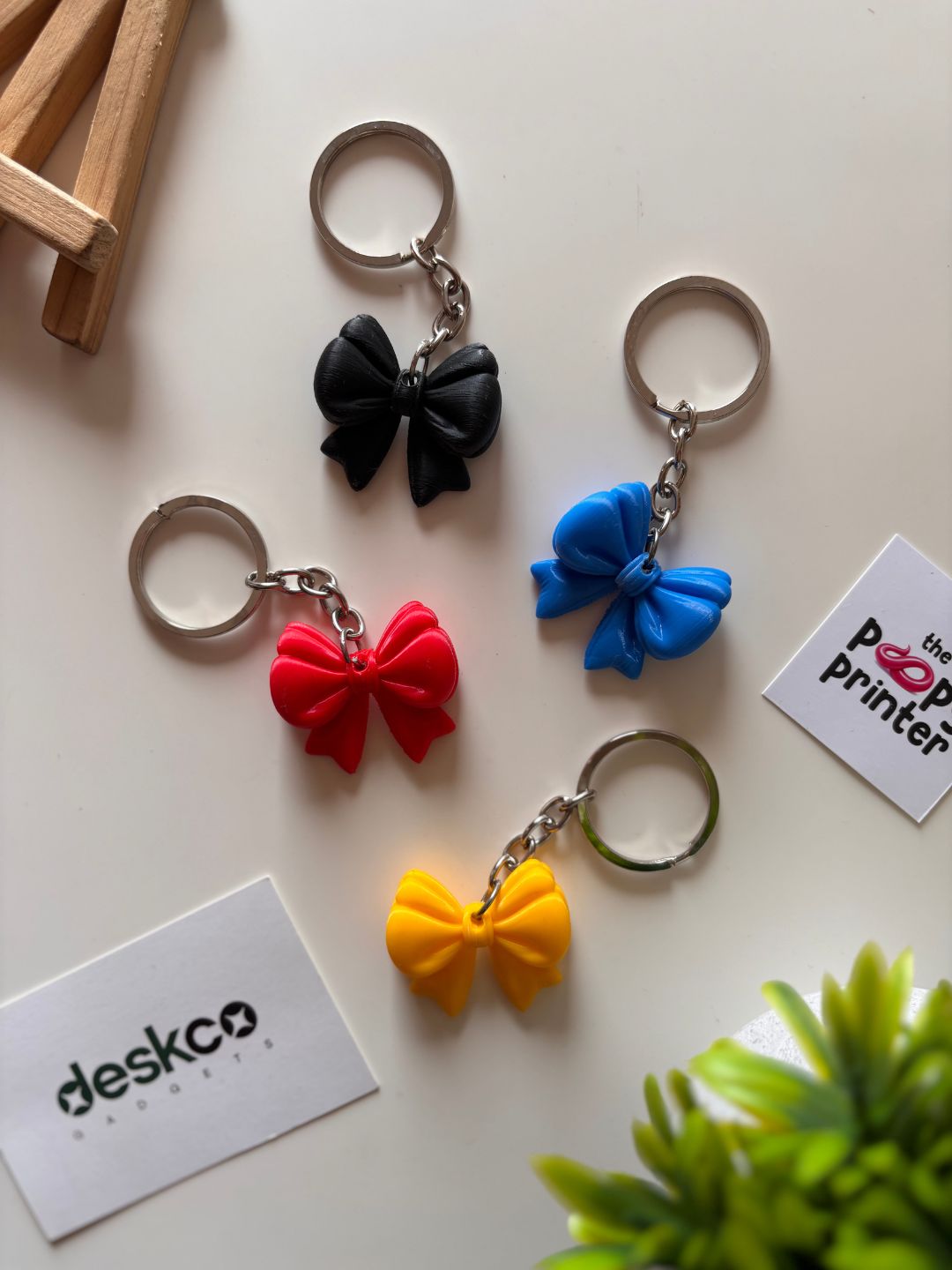 Cute Coquette Bow 3D Printed Keychain