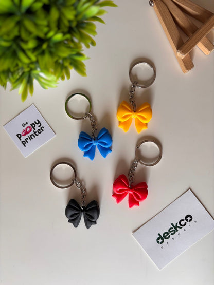 Cute Coquette Bow 3D Printed Keychain