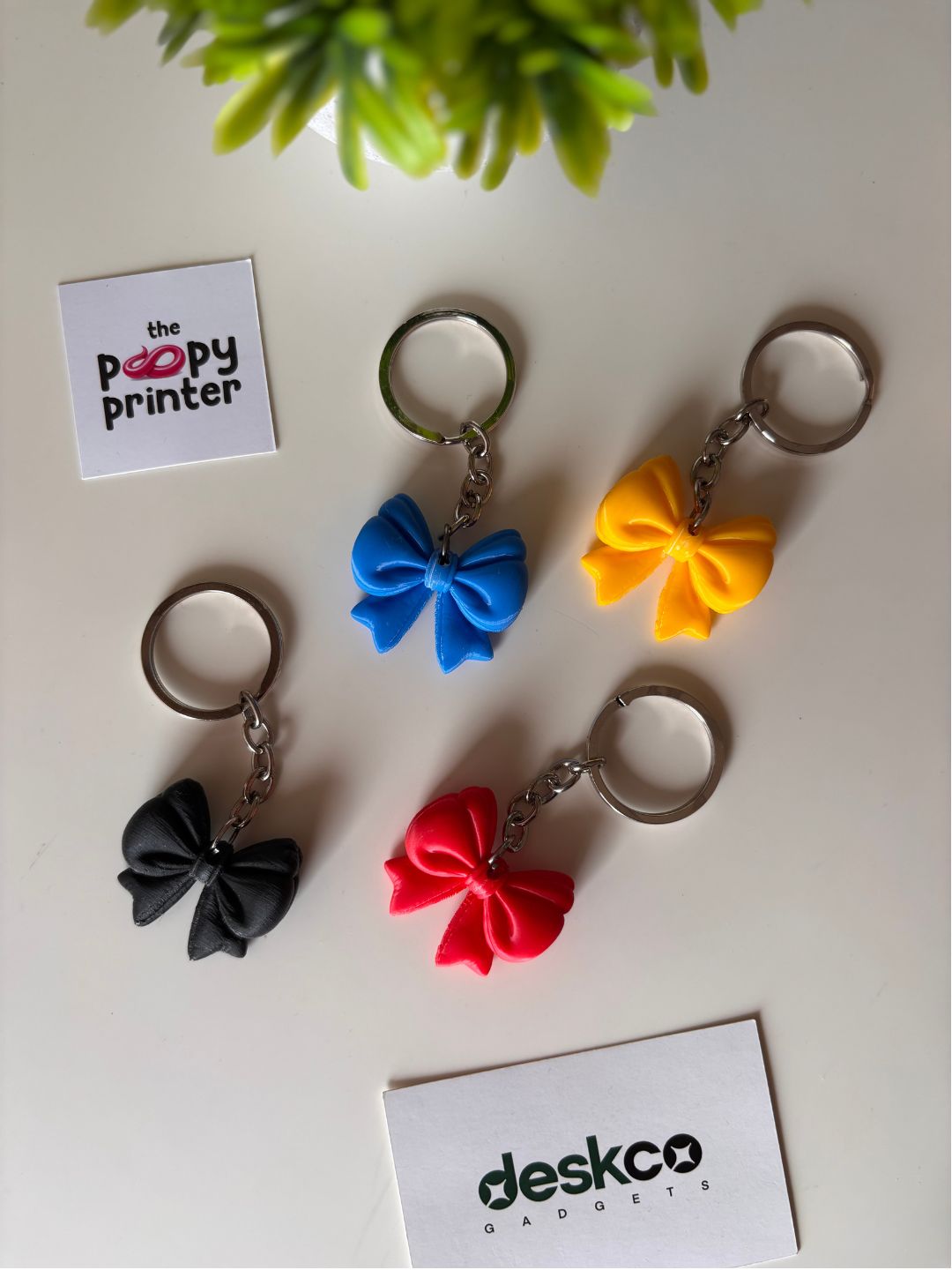 Cute Coquette Bow 3D Printed Keychain