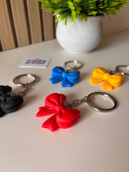 Cute Coquette Bow 3D Printed Keychain