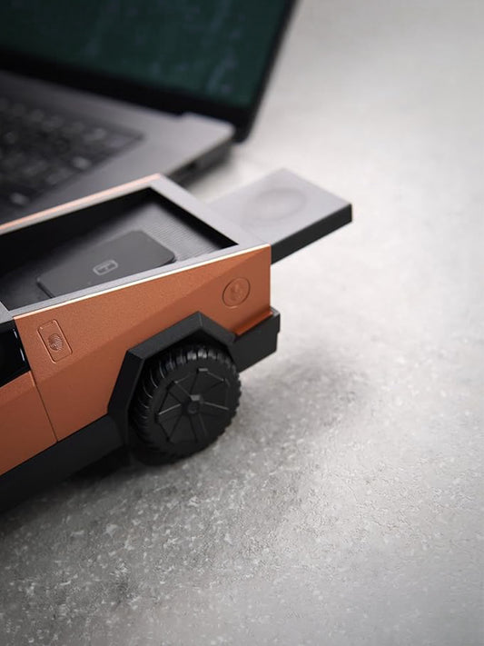 QI2 3-in-1 Wireless Charging Station | Cybertruck-Inspired Fast Charging Dock for iPhone, Android, Apple Watch & Earbuds