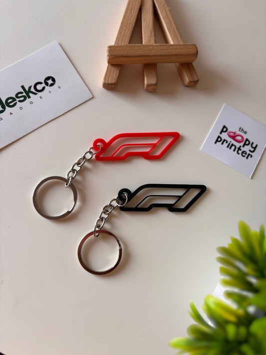 Premium Motorsport Racing Logo 3D Printed Keychain