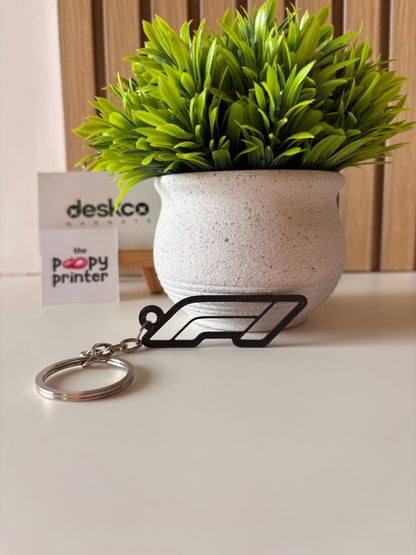 Premium Motorsport Racing Logo 3D Printed Keychain
