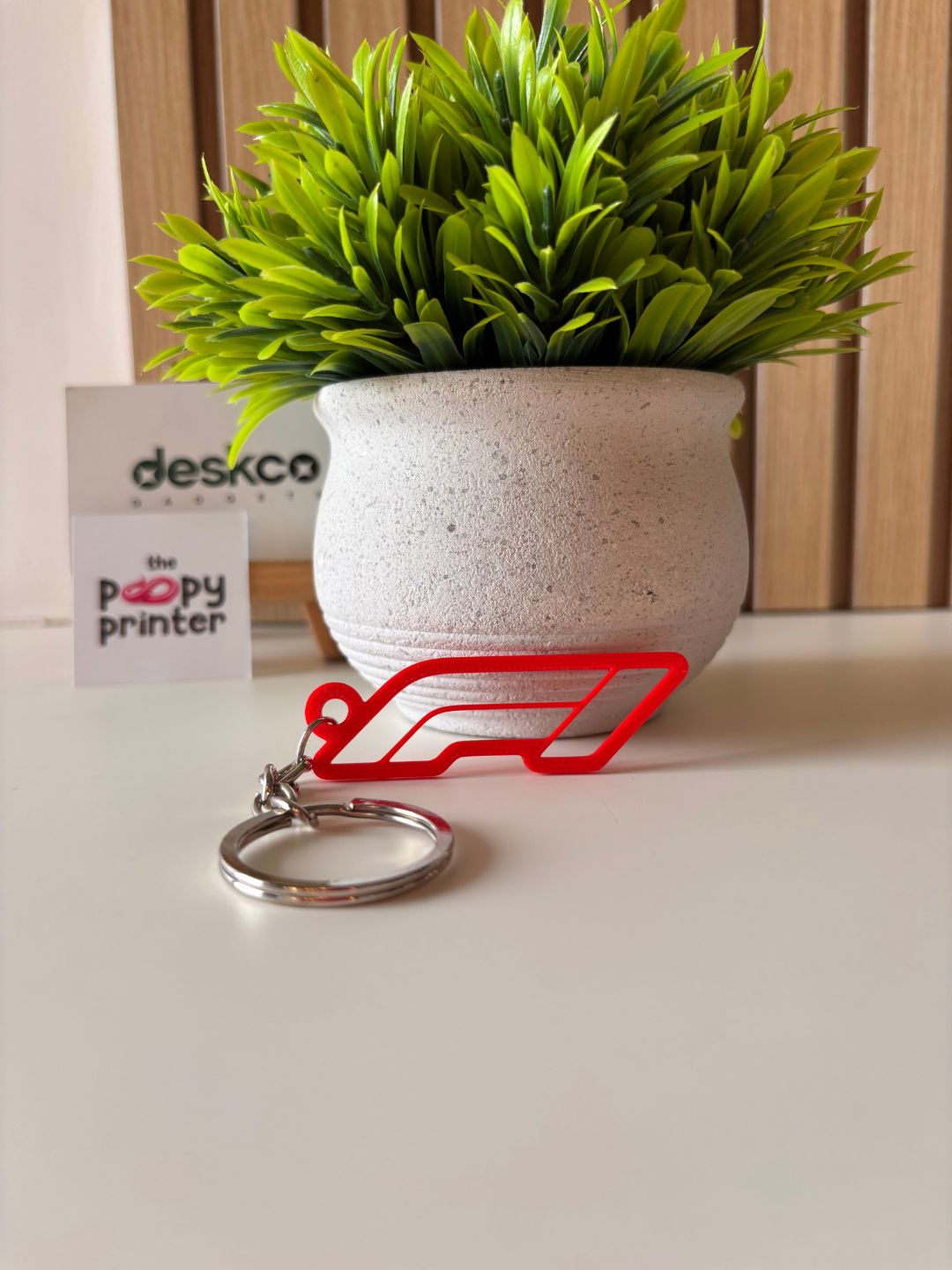 Premium Motorsport Racing Logo 3D Printed Keychain