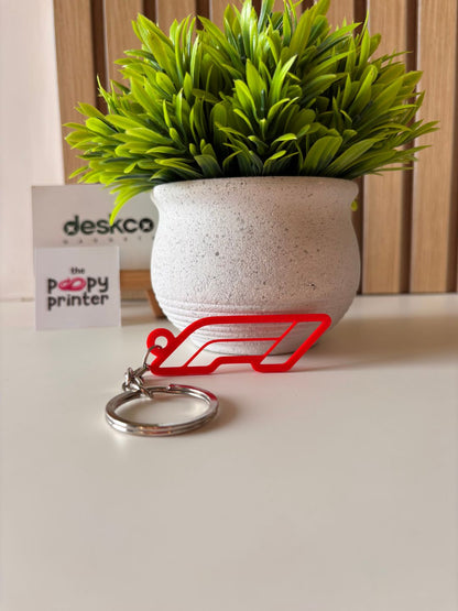 Premium Motorsport Racing Logo 3D Printed Keychain
