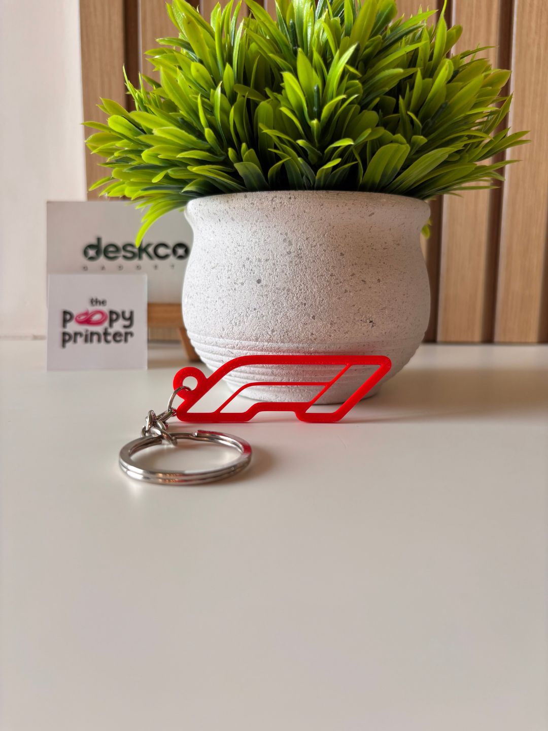 Premium Motorsport Racing Logo 3D Printed Keychain