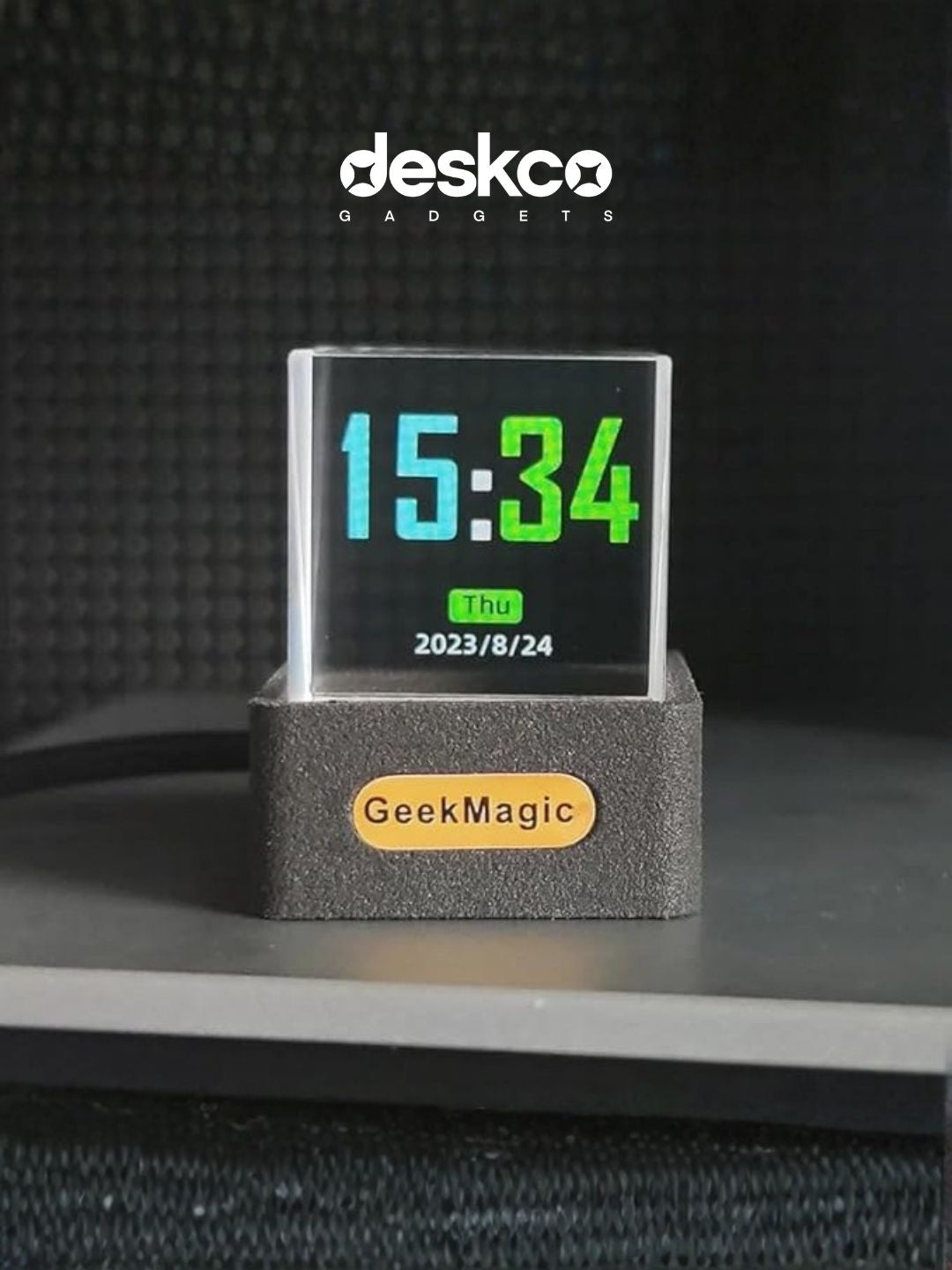GeekMagic HoloCube Lite | Smart WiFi Desk Clock & GIF Display