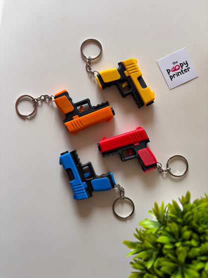 3D Printed Slide Action Blaster Fidget Toy Keychain