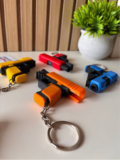3D Printed Slide Action Blaster Fidget Toy Keychain
