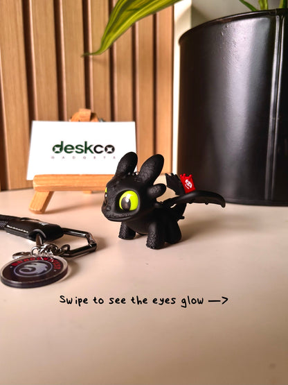 Cutest Dragon Keychain With Glowing Eyes And Touch Sensors