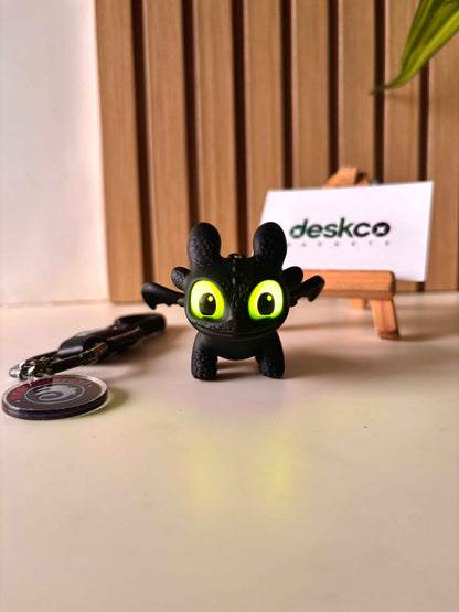 Cutest Dragon Keychain With Glowing Eyes And Touch Sensors