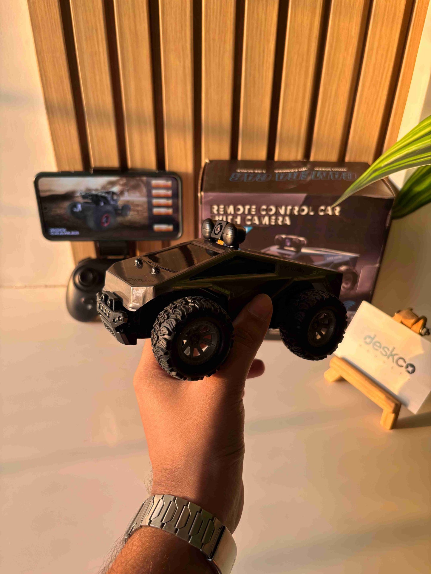 RC Monster Truck with FPV Camera and App Control