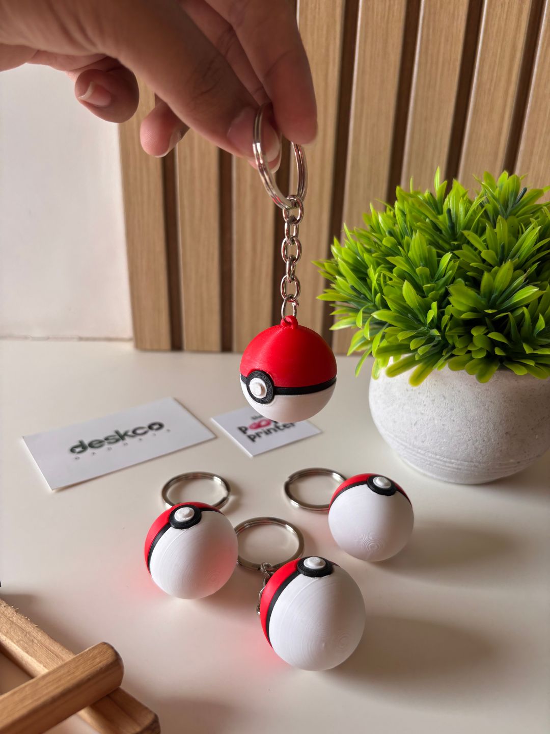 Pocket Monster Trainer Pokeball Sphere 3D Printed Keychain